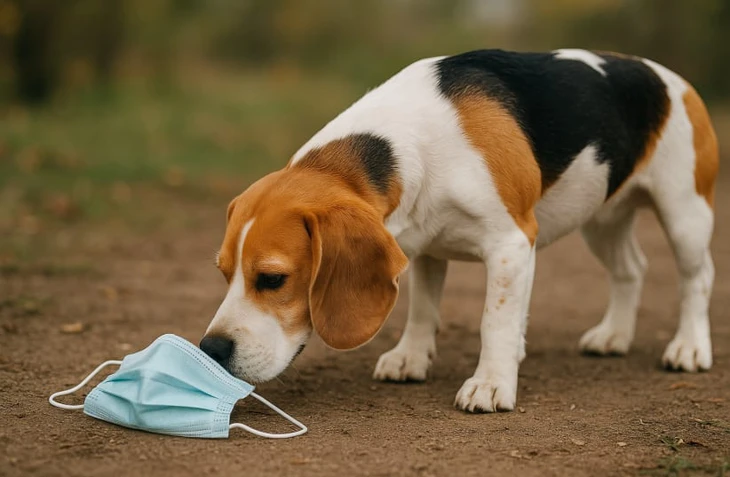 Qua đánh hơi khẩu trang, chú chó săn beagle này đã phát hiện nhiều ca bị ung thư - Ảnh: Maariv Online/The Jerusalem Post